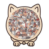 🔥2025 Newest Adorable Cat-Shaped Wooden Jigsaw Puzzle